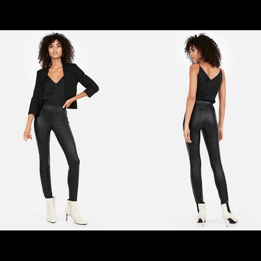 Express black pleather pants